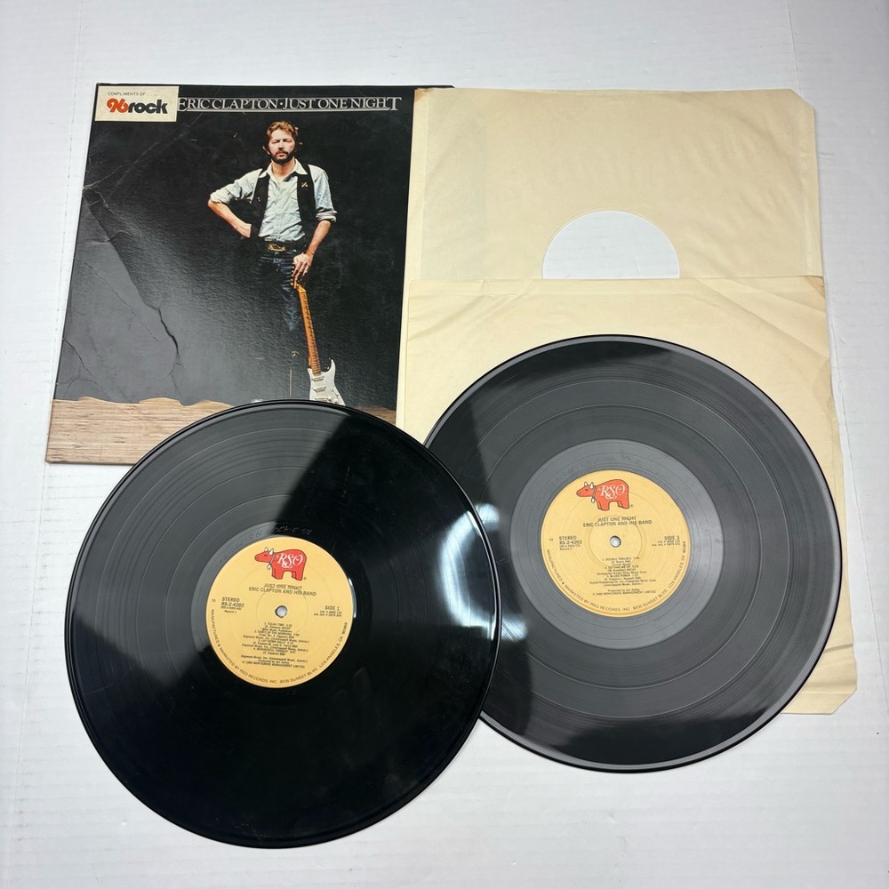 Eric Clapton Vinyl Record Just One Night 96 Rock Promo Rock Music Vintage 2 LP